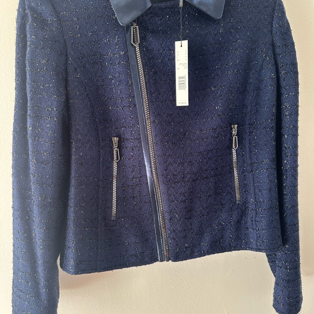 Navy Blue Tweed Jacket